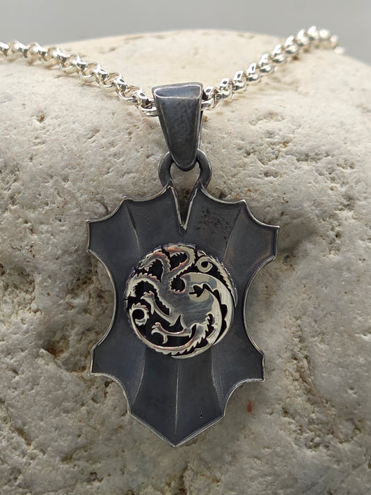 Aerion Brightflame Shield Silver Pendant