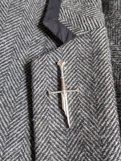 Narsil Aragorn's Sword Silver Pin Badge