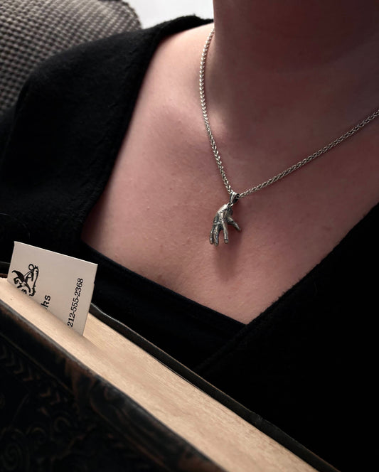 Severed Hand Thing Silver Pendant
