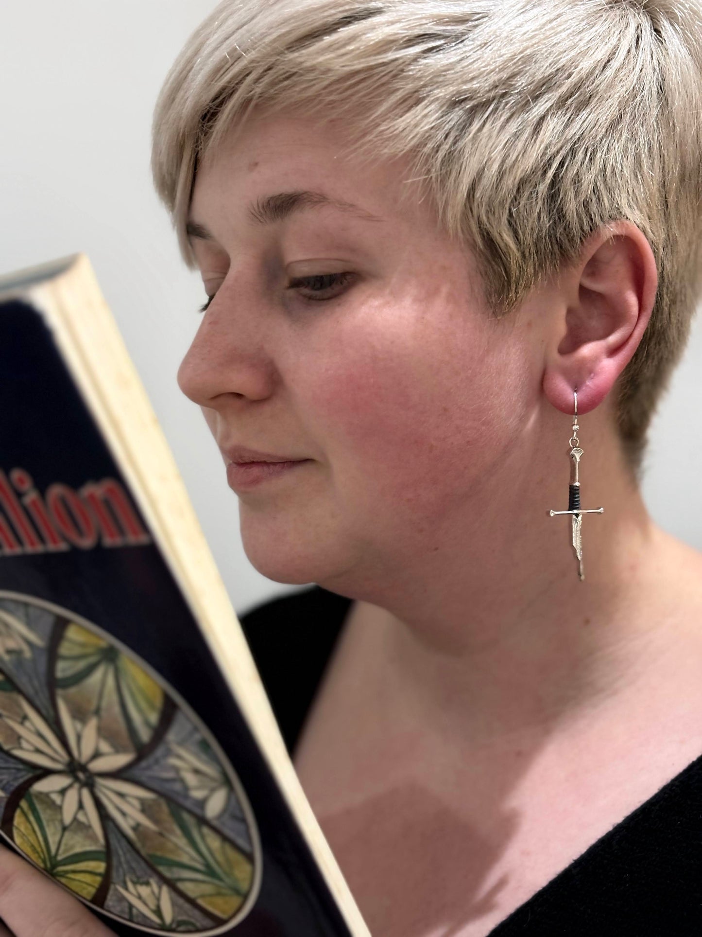 Broken Sword Fantasy Ranger Earrings